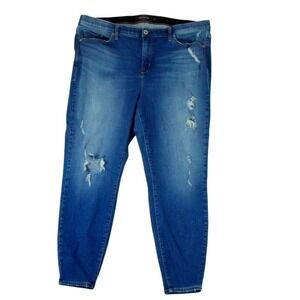 Torrid Premium Jeans Sky High  Skinny‎ Womens 22R Stretch Distressed Denim Pants